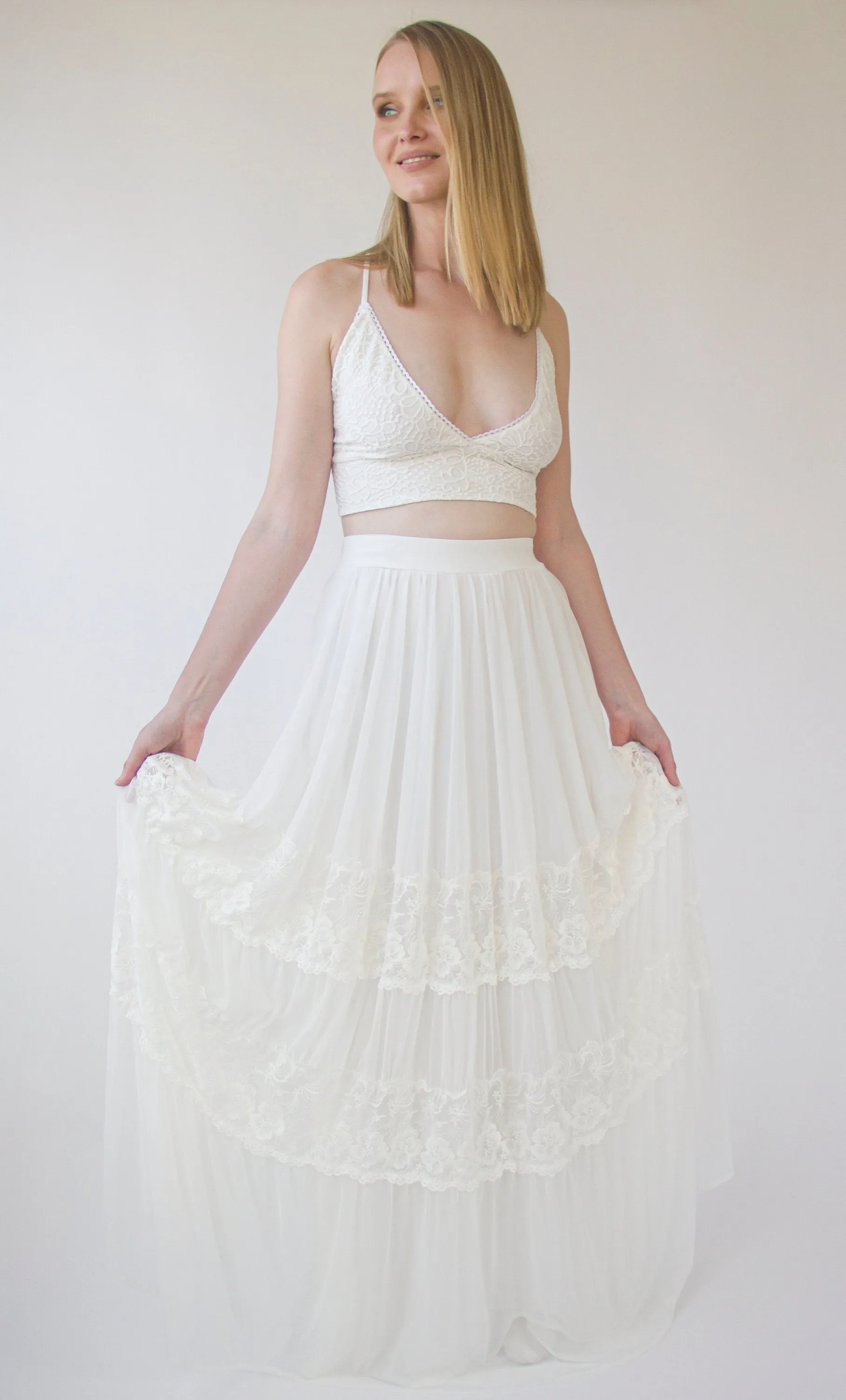 Two Piece top and skirt #1387