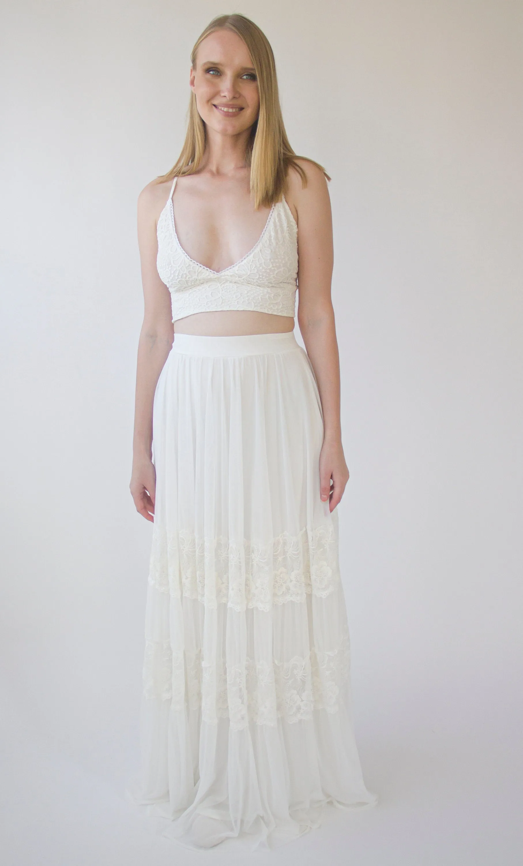 Two Piece top and skirt #1387