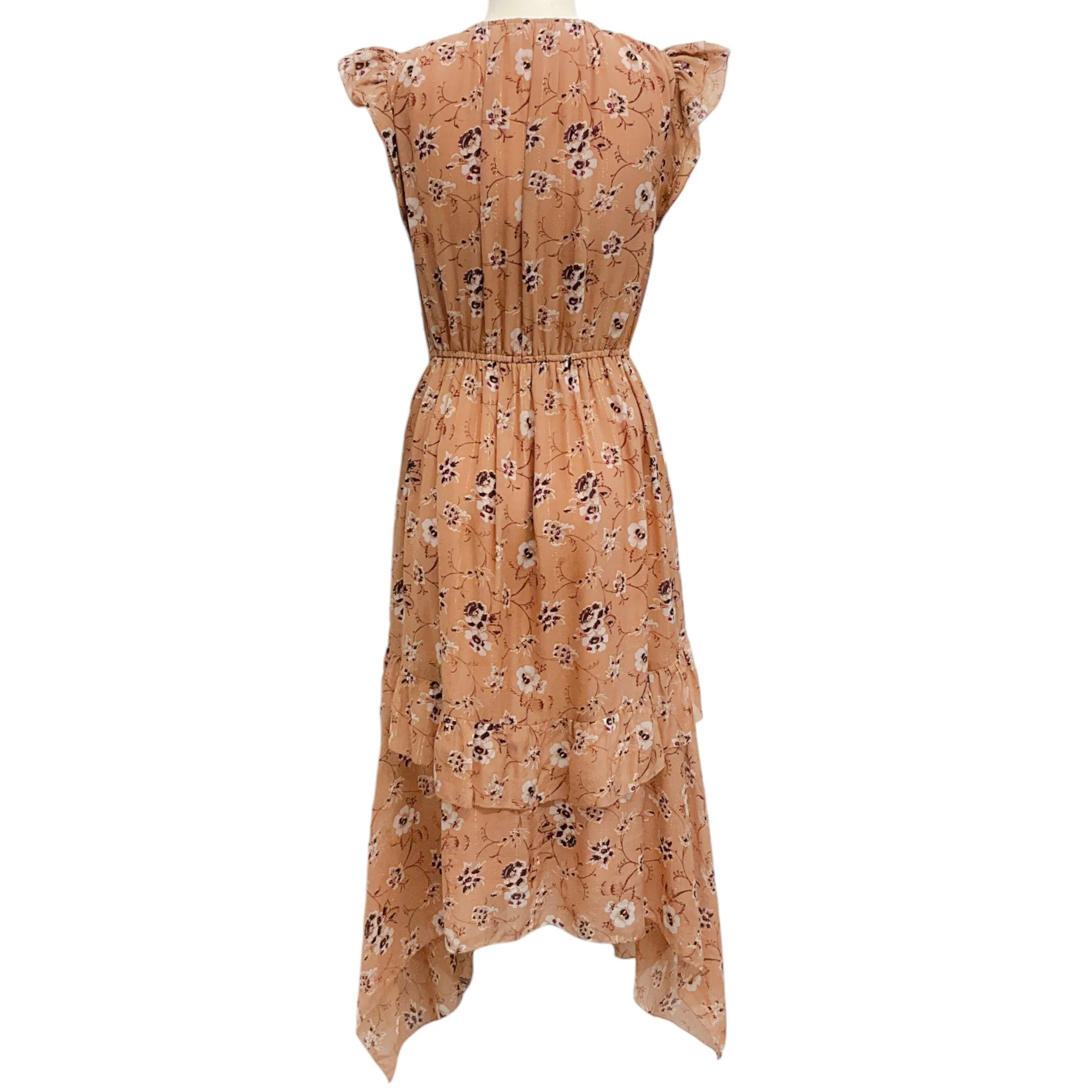 Ulla Johnson Neutral Floral Silk Ciel Dress