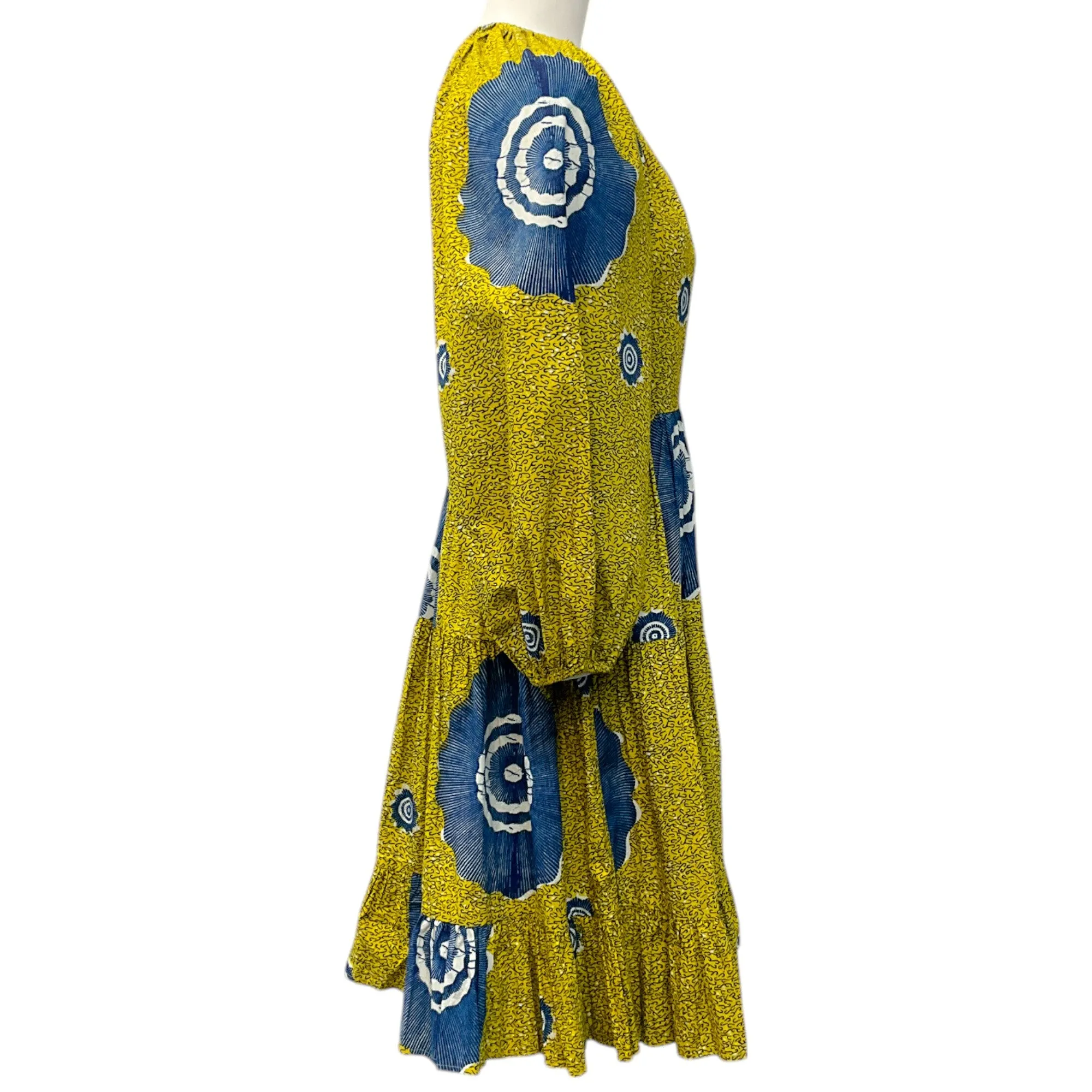 Ulla Johnson Yellow / Blue Print Emelyn Dress