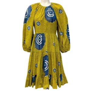 Ulla Johnson Yellow / Blue Print Emelyn Dress