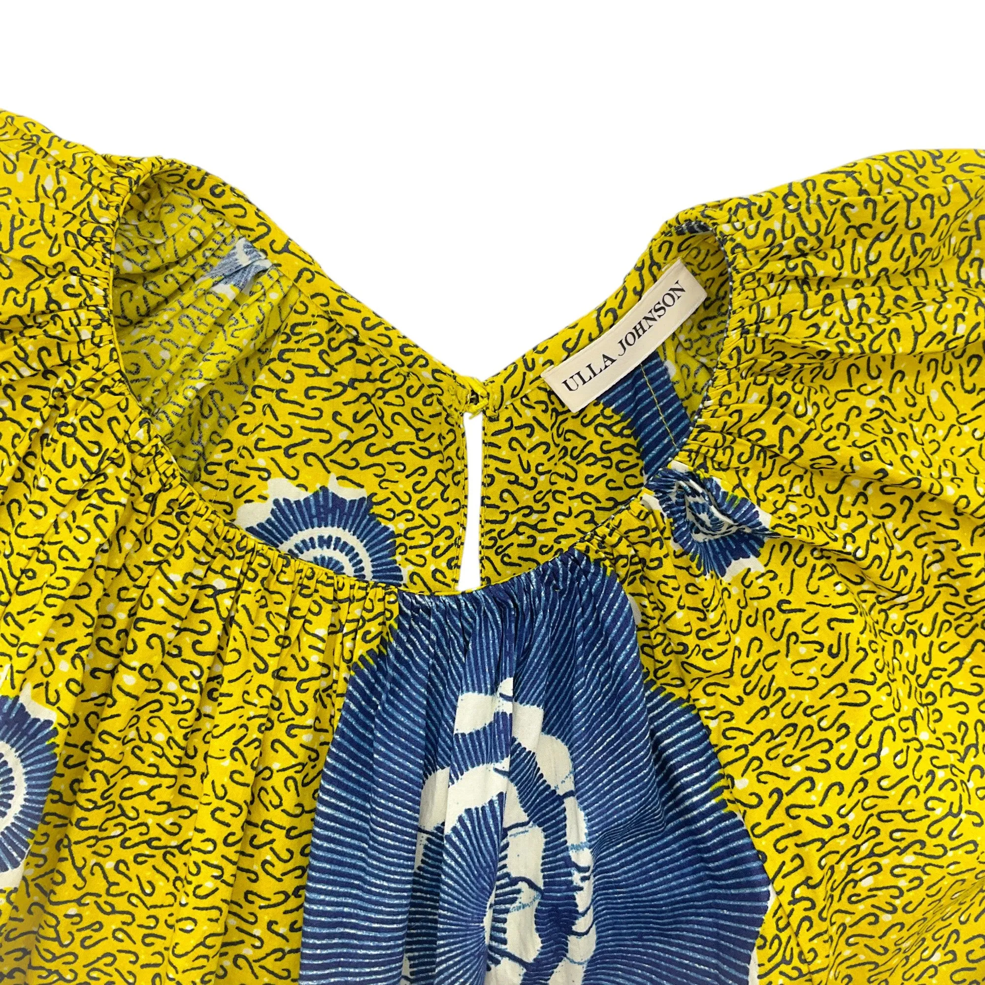 Ulla Johnson Yellow / Blue Print Emelyn Dress