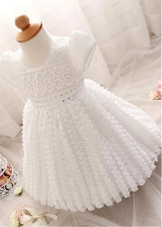 Unique Flower Girl Dresses With Rhinestones
