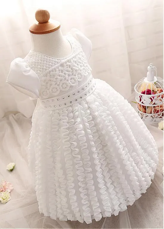 Unique Flower Girl Dresses With Rhinestones