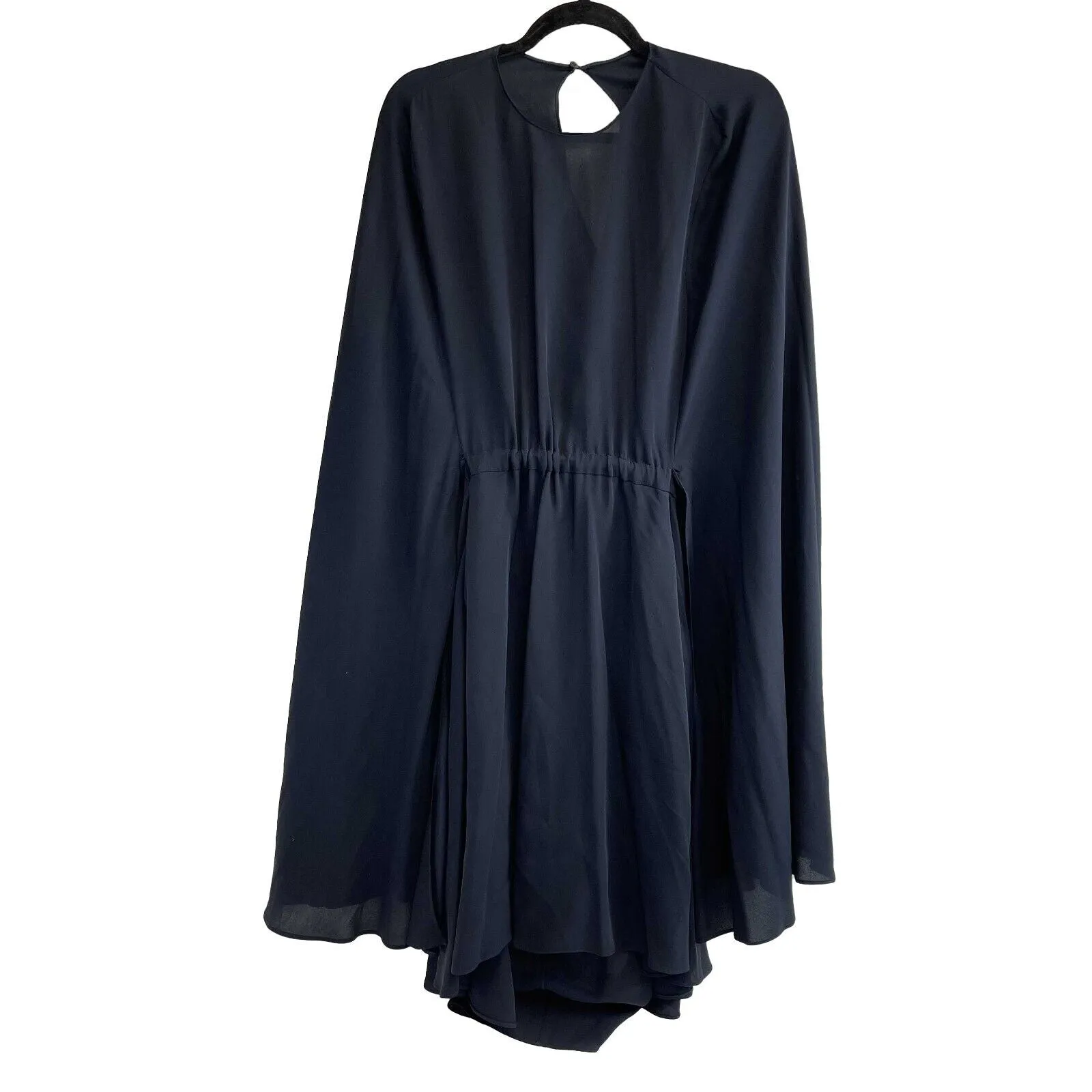 Valentino - Black Shawl Dress- Dark Blue/Black - Size 2