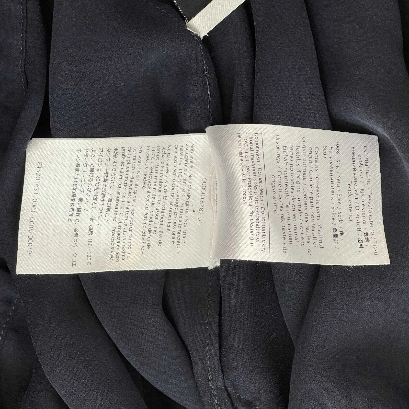 Valentino - Black Shawl Dress- Dark Blue/Black - Size 2