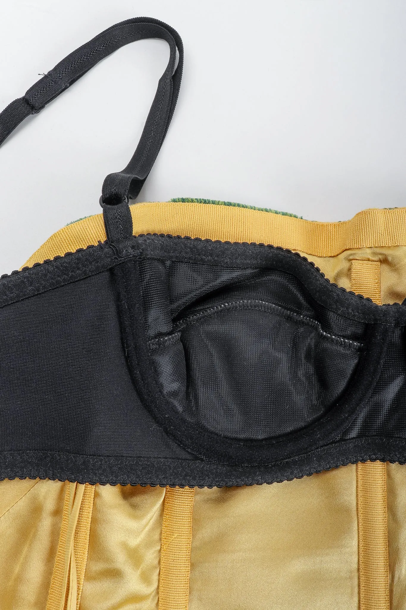 Velvet Brocade Bustier Bra Top