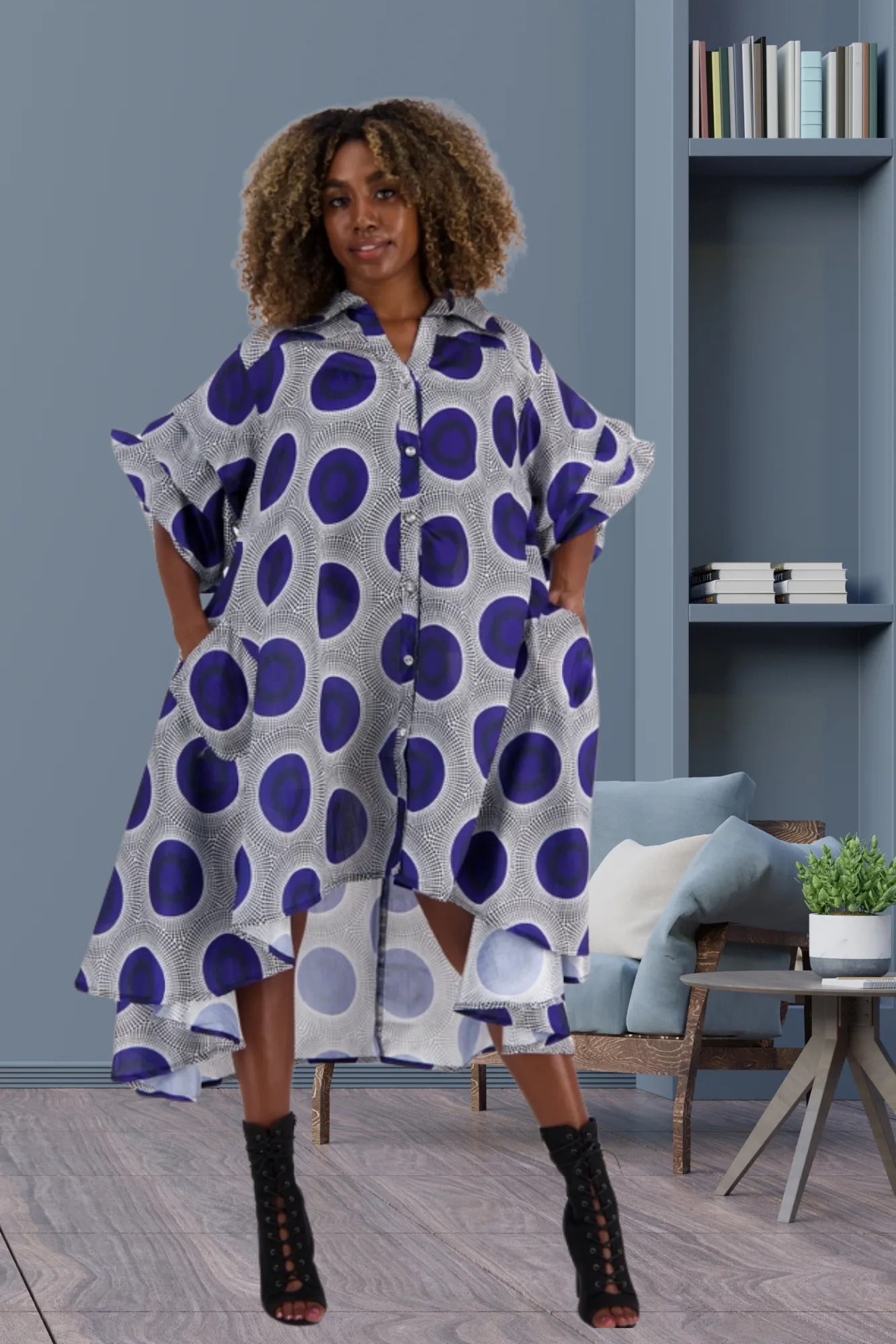 Vibrant Dot African Dress