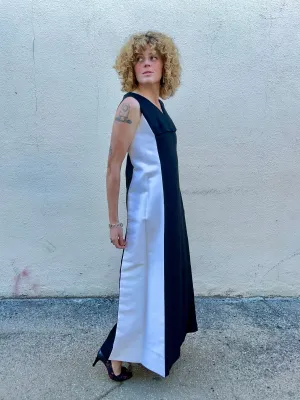 Vintage Marc Vaughan Black and White Envelope Gown