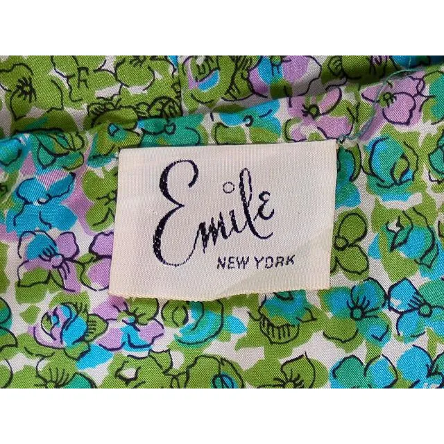 Vintage Silk Sheath Dress 1950s Turquoise Pastels Emile 34-25-37