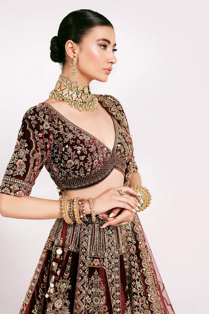 Wedding Lehenga Choli Dupatta Pakistani Bridal Dress