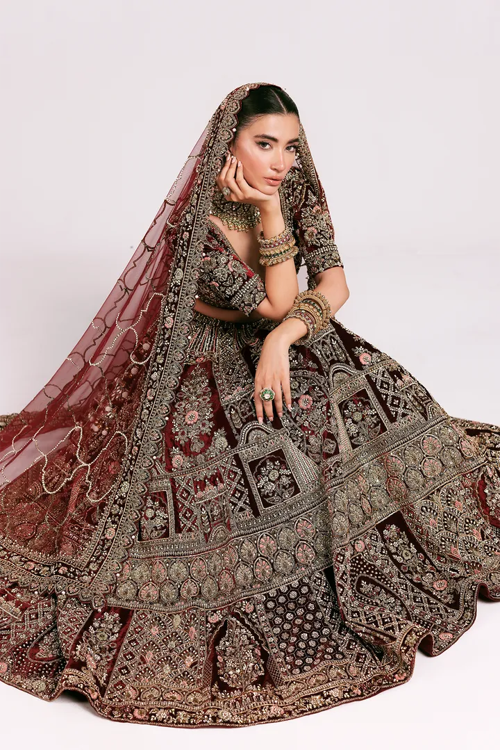 Wedding Lehenga Choli Dupatta Pakistani Bridal Dress