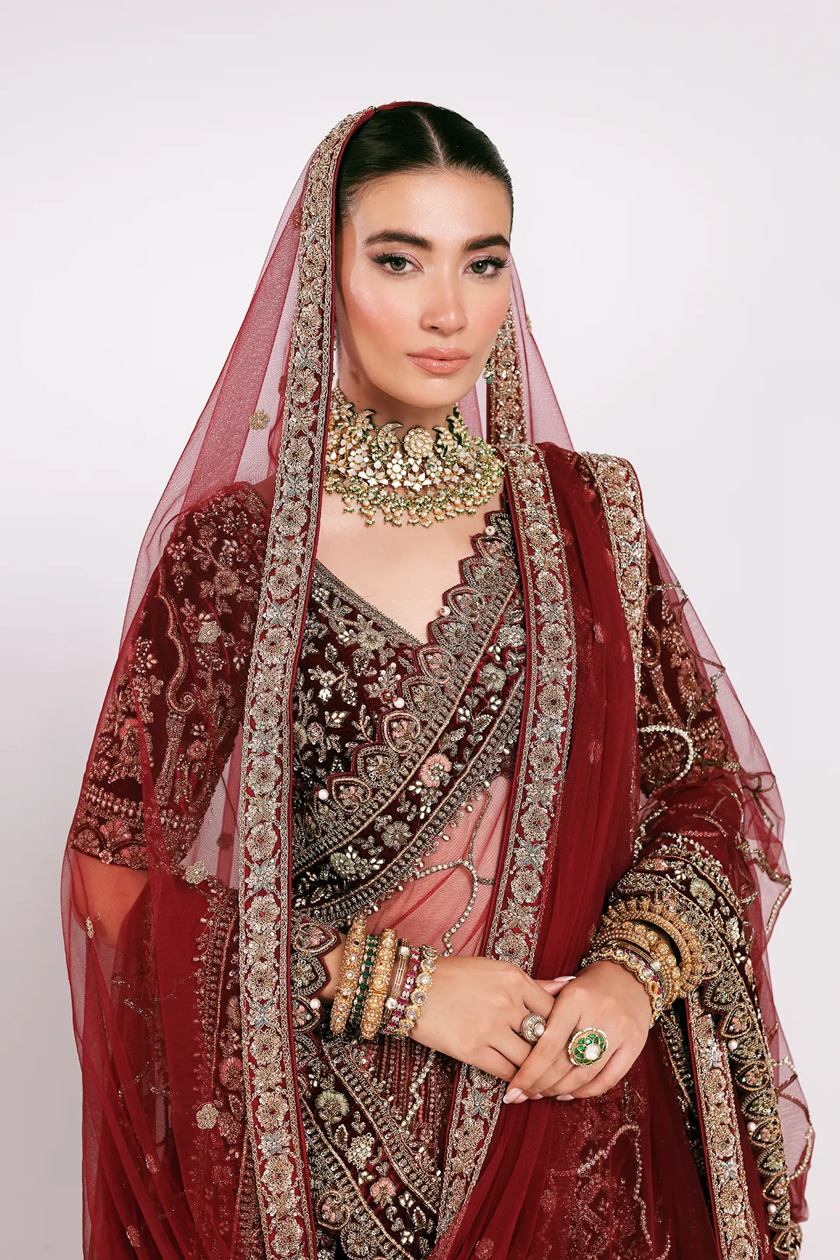 Wedding Lehenga Choli Dupatta Pakistani Bridal Dress