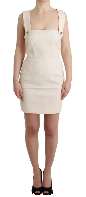 White brocade with crystal detailing dress