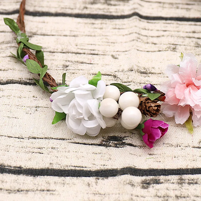White Flower Wedding Headpieces With Beads, Wedding Headpieces, Wedding Accessories, TYP1256