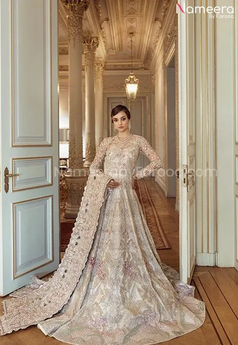 White Wedding Lehenga Bridal Pakistani Dress #BN792