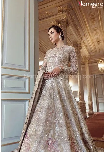 White Wedding Lehenga Bridal Pakistani Dress #BN792