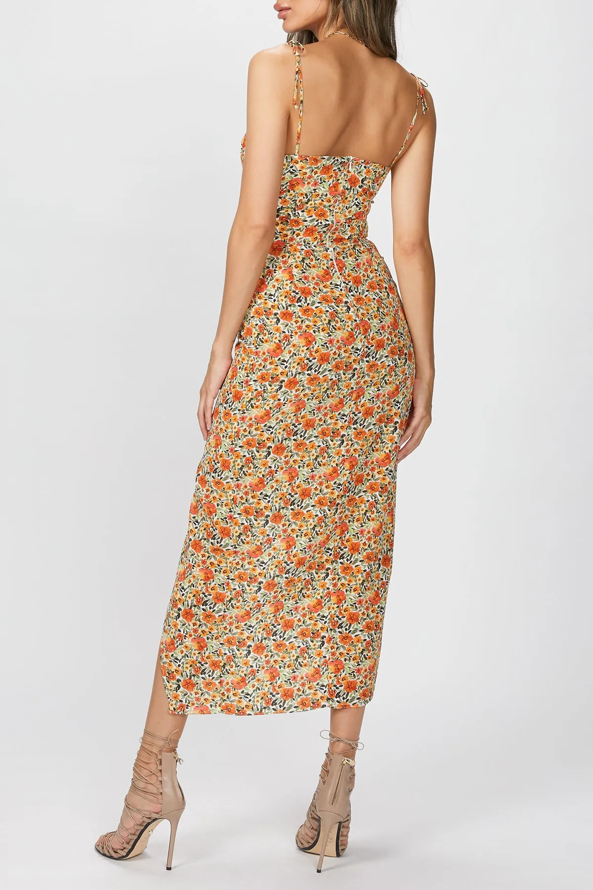 WILD POPPIES MIDI DRESS