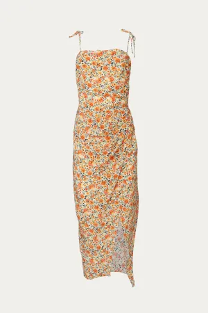 WILD POPPIES MIDI DRESS