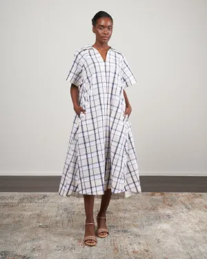 wiley tee dress - blue check