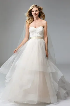 WToo Size 0 Rowena Ivory/Champagne Gown