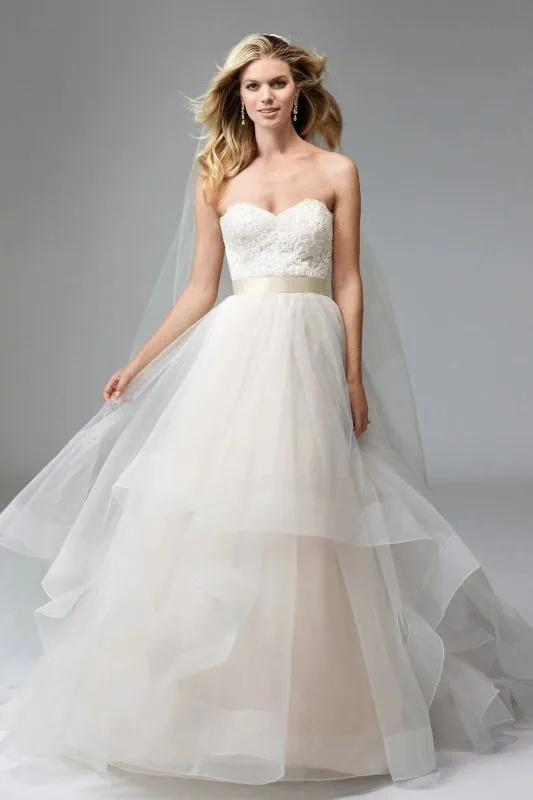 WToo Size 0 Rowena Ivory/Champagne Gown