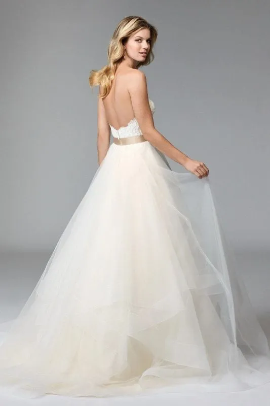 WToo Size 0 Rowena Ivory/Champagne Gown
