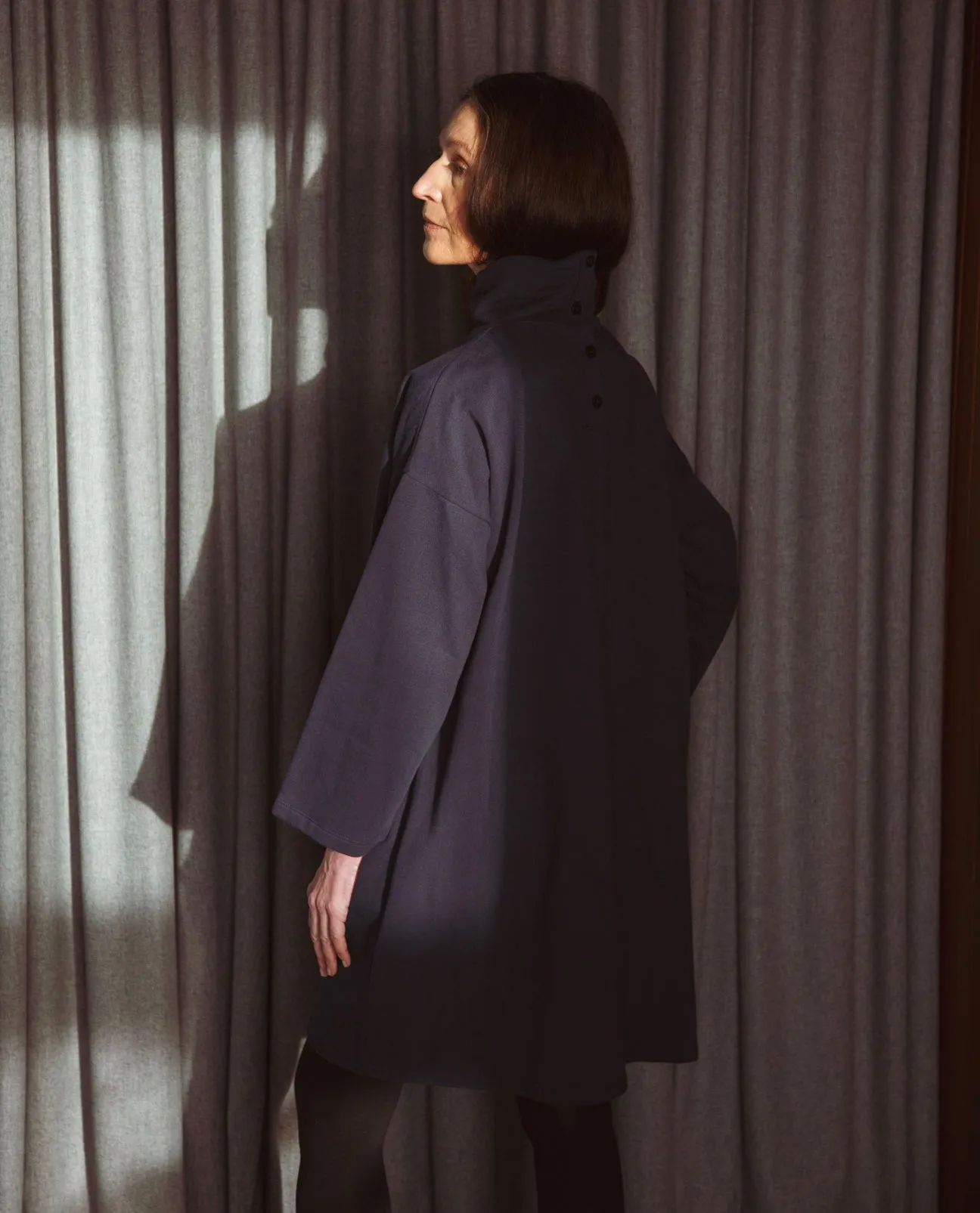 Xena Organic Cotton Dress In Navy