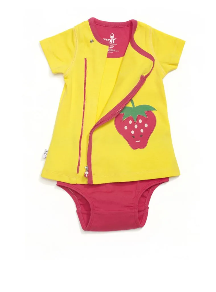 zip-up strawberry dress