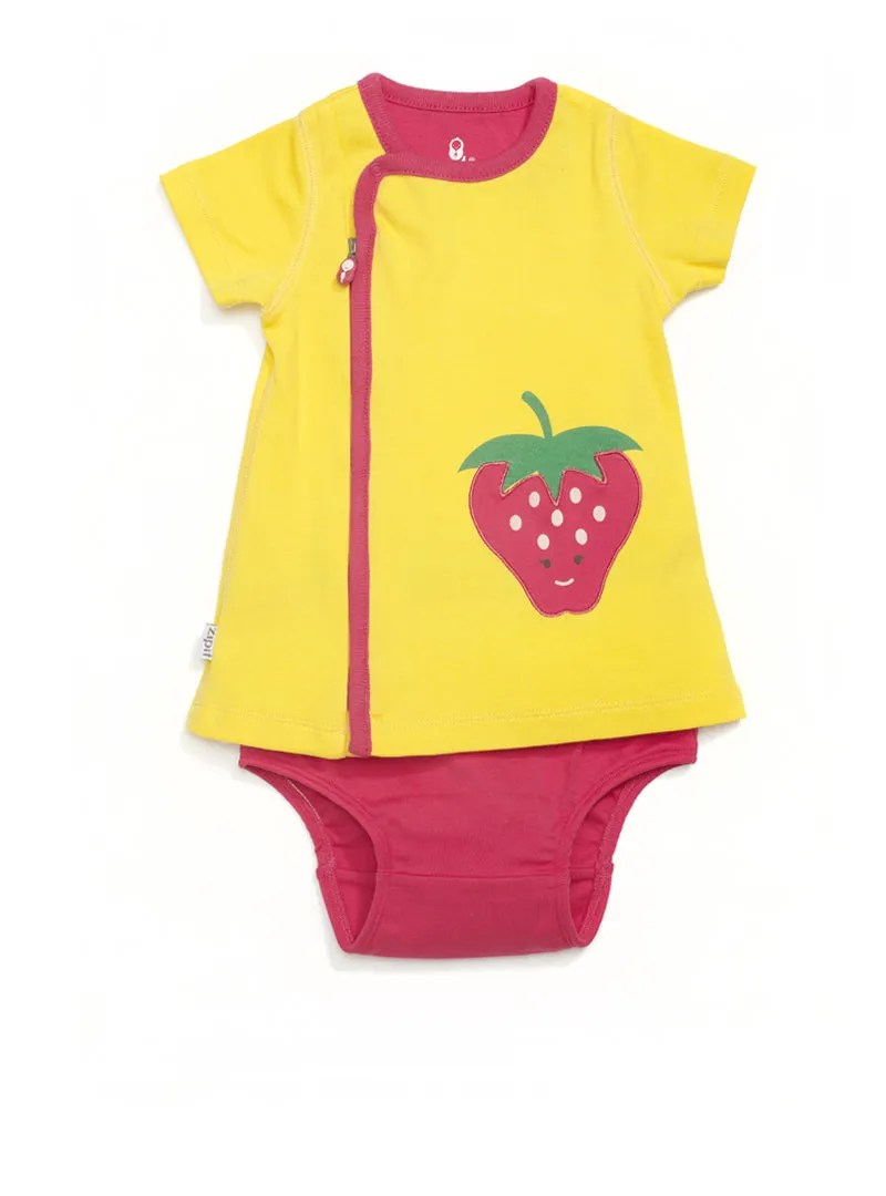 zip-up strawberry dress